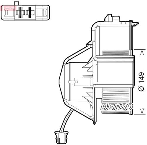 vnitřní ventilátor DENSO DEA05007