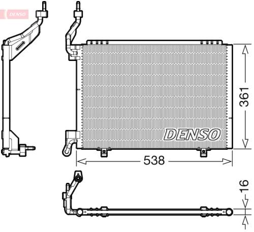 Kondenzátor, klimatizace DENSO DCN10038