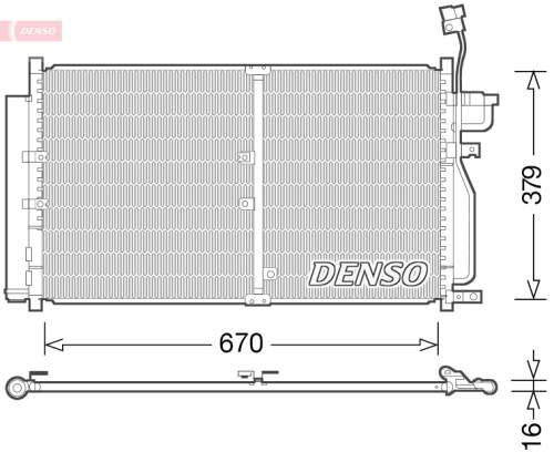 Kondenzátor, klimatizace DENSO DCN15003