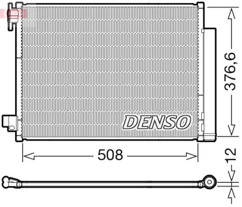 Kondenzátor, klimatizace DENSO DCN23052