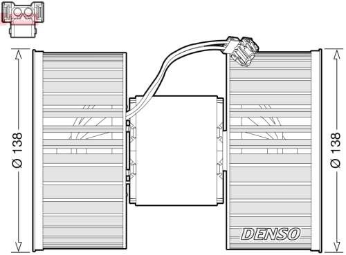 vnitřní ventilátor DENSO DEA05006