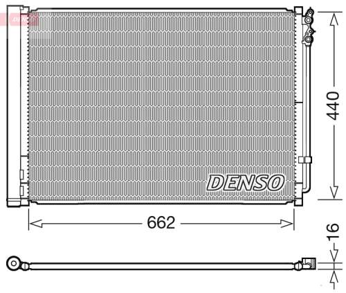 Kondenzátor, klimatizace DENSO DCN05032