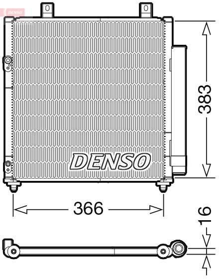 Kondenzátor, klimatizace DENSO DCN45007