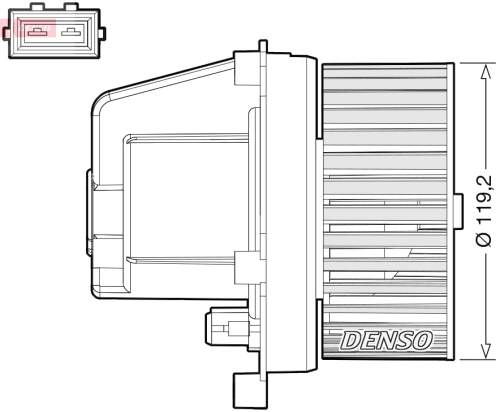 vnitřní ventilátor DENSO DEA33003