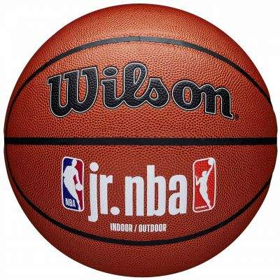 Wilson Basketbalový míč JR NBA Logo Indoor WZ2009801XB7 hnědý