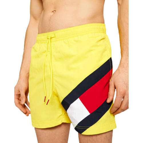 Tommy Hilfiger UM0UM02048 pánské plavecké šortky žluté