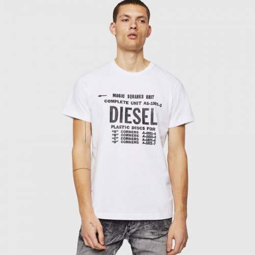 Diesel pánské tričko bílé SXE6-T-DIEGO