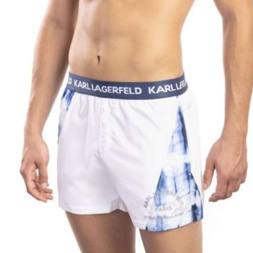 Karl Lagerfeld KL22MBS05 pánské šortky bílé
