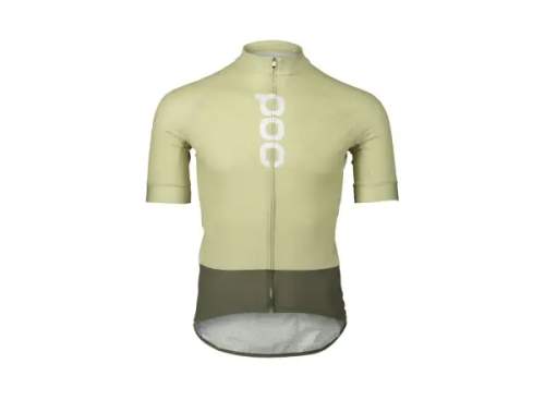 POC Cyklistický dres s krátkým rukávem - ESSENTIAL ROAD LOGO - světle zelená/zelená XL