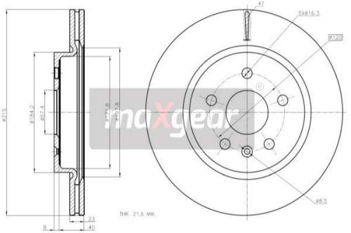 Brzdový kotouč MAXGEAR 19-2368