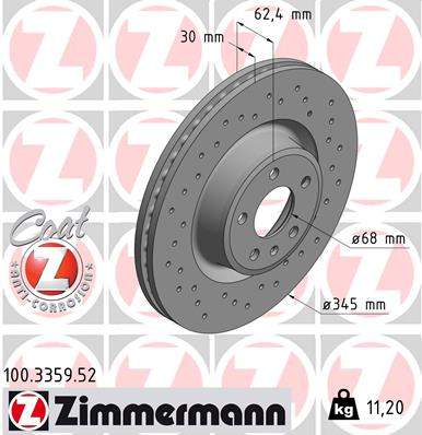 Brzdový kotouč ZIMMERMANN 100.3359.52