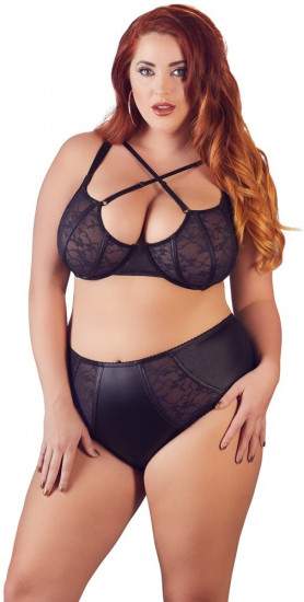 Cottelli Plus size komplet Midnight Cross 85F/L