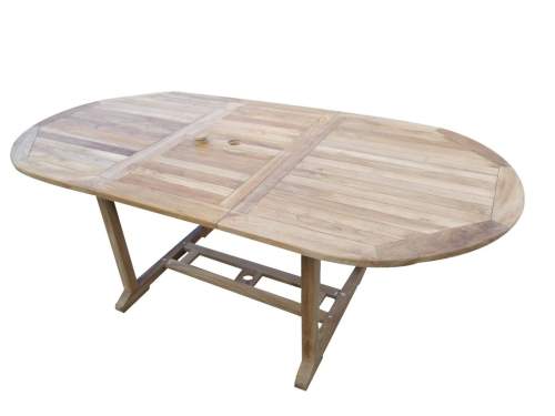 Texim ALFI oválný rozkládací stůl z teakového dřeva