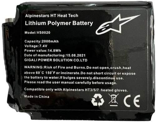 Alpinestars Battery For HT Heat Tech Gloves Black Pouze jedna velikost Rukavice