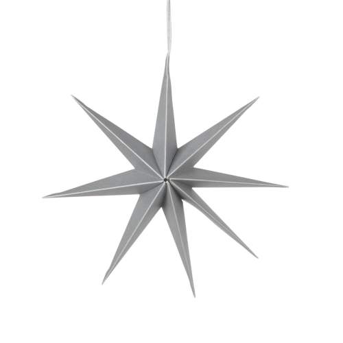 Broste Vánoční hvězna na zavěšení 50 cm stříbrná