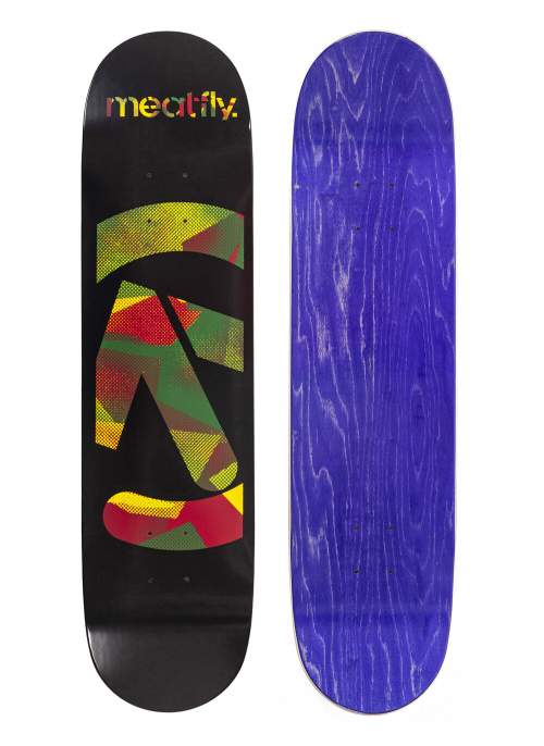 Meatfly skateboardová deska Netto Medium A Black Rasta Černá 8,0"