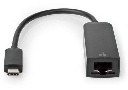 NEDIS kabelový adaptér USB 3.2 Gen 1/ USB-C zástrčka  RJ45 černý 20cm