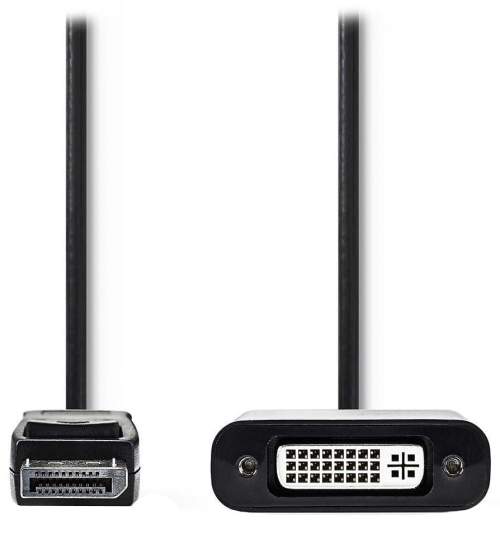 NEDIS redukční kabel DisplayPort/ zástrčka DisplayPort - zásuvka DVI-D 24+1p černý 20cm