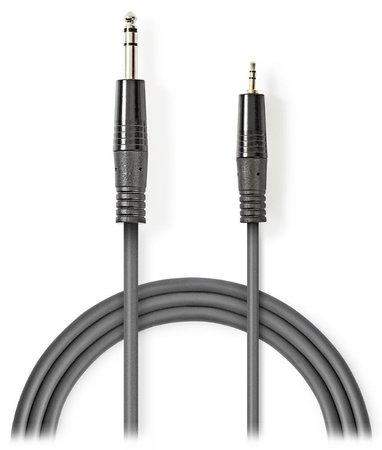 NEDIS stereo audio kabel 6,35 mm zástrčka - 3,5 mm zástrčka 3m