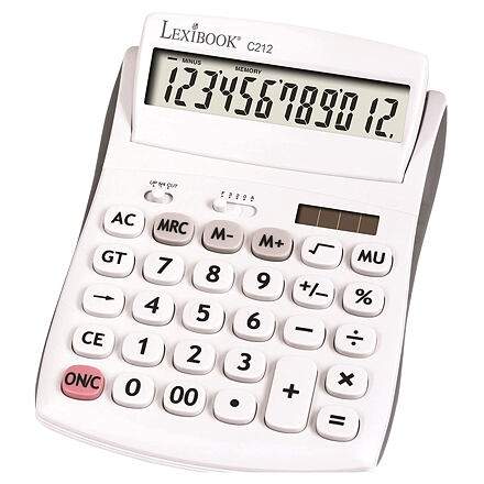 Lexibook 12místná kapesní kalkulačka s nastavitelným úhlem obrazovky