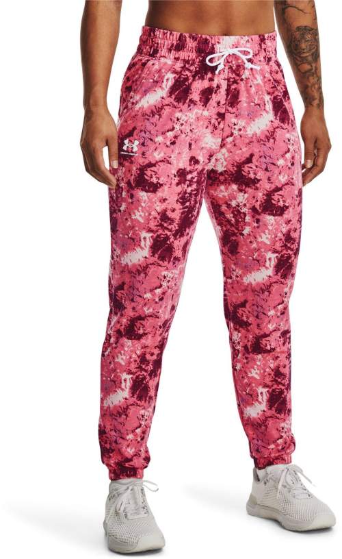 Under Armour Rival Terry Print Tepláky Růžová L