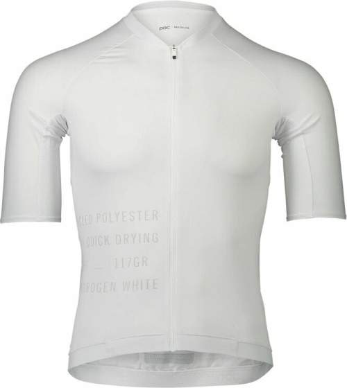 POC Cyklistický dres s krátkým rukávem - PRISTINE PRINT - bílá L