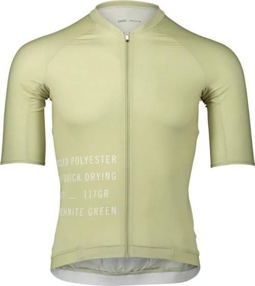 POC Cyklistický dres s krátkým rukávem - PRISTINE PRINT - světle zelená L