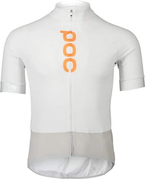 POC Cyklistický dres s krátkým rukávem - ESSENTIAL ROAD LOGO - bílá/šedá S