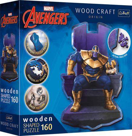 TREFL Wood Craft Origin puzzle Thanos na trůnu 160 dílků