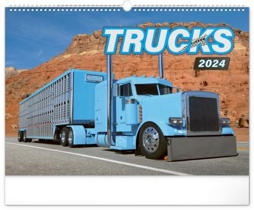 Nástěnný kalendář Trucks 2024 48 × 33 cm