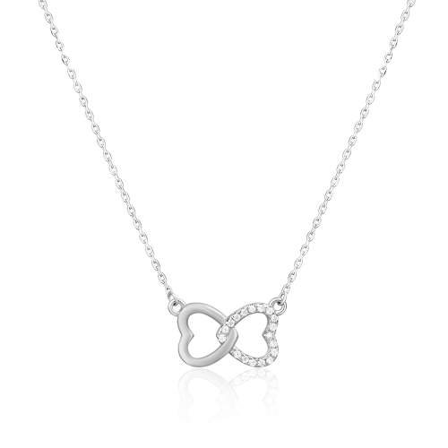 JVD Dámský stříbrný náhrdelník se zirkony SVLN0422XH2BI45