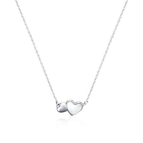 JVD Dámský stříbrný náhrdelník srdce SVLN0204XH2PL45