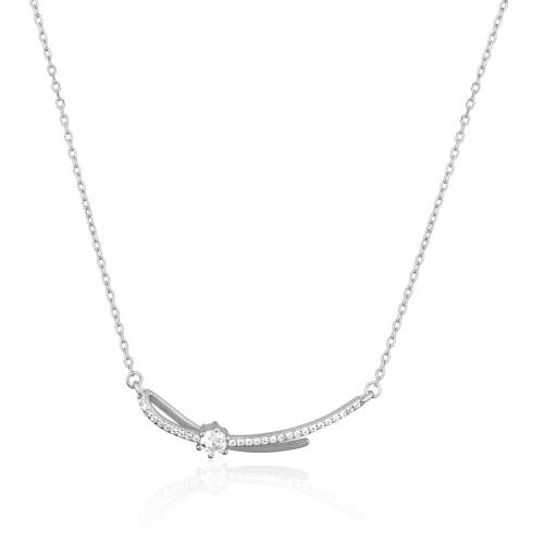 JVD stříbrný náhrdelník se zirkony SVLN0446XH2BI45