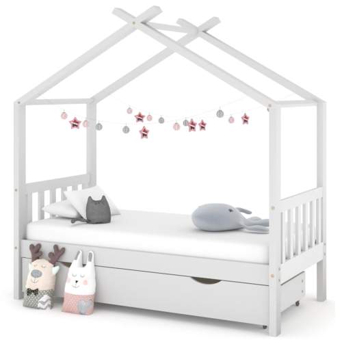 Dětská postel 80x160 borovice Dekorhome Bílá
