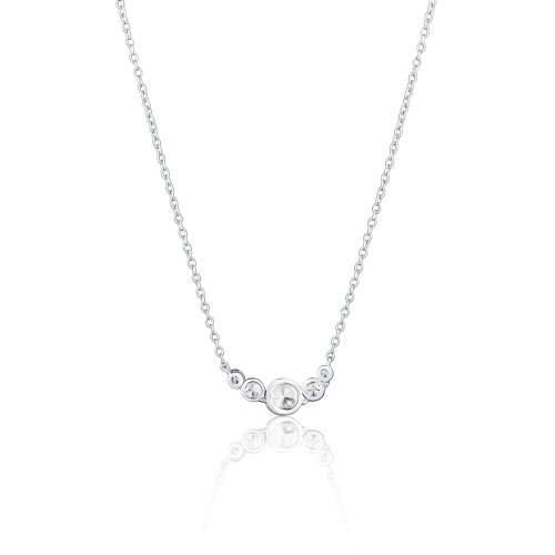 JVD stříbrný náhrdelník se zirkony SVLN0462X75BI45