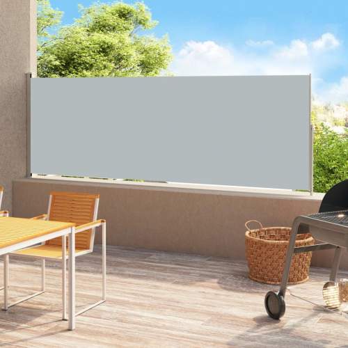 vidaXL Zatahovací boční markýza 220 x 500 cm šedá
