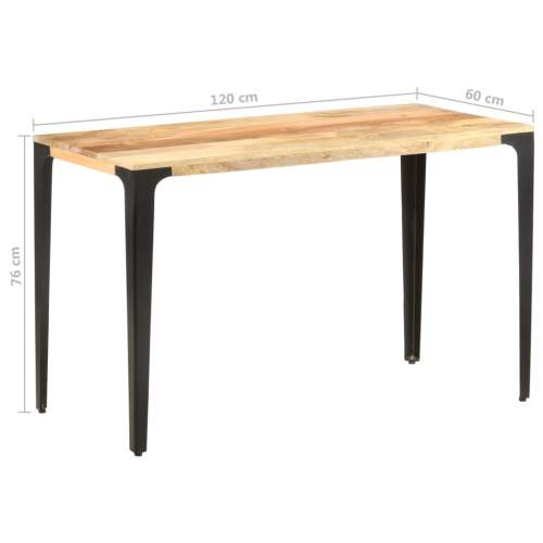 Dekorhome Jídelní stůl masivní dřevo / ocel 120x60x76 cm