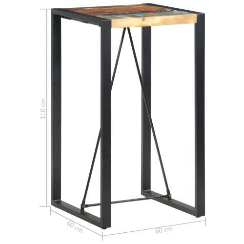 Dekorhome Barový stůl hnědá / černá 60x60x110 cm