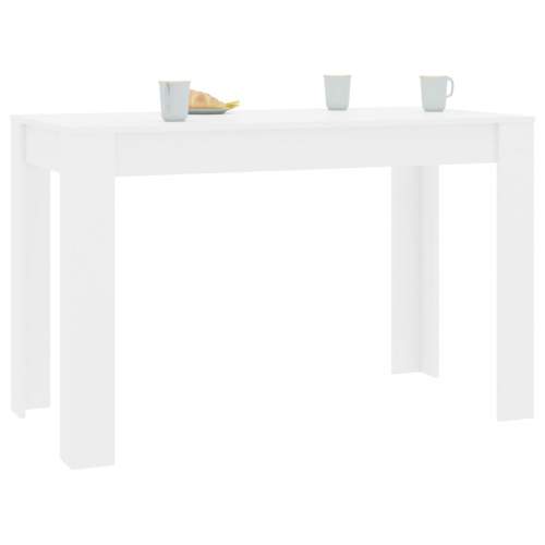 Dekorhome Jídelní stůl 120x60 cm Bílá lesk