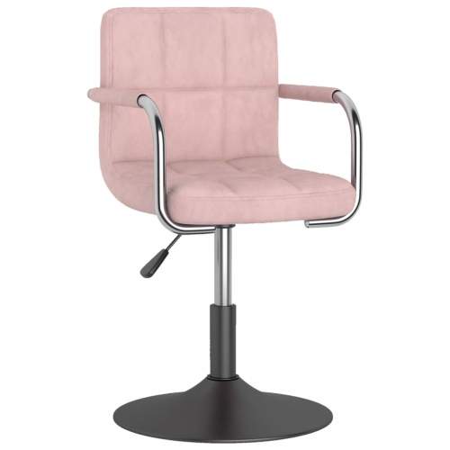 Dekorhome Otočná židle kov / samet Růžová