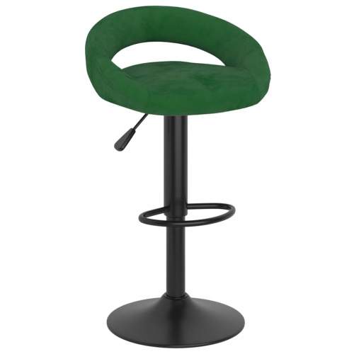Dekorhome Barová židle samet / kov Tmavě zelená