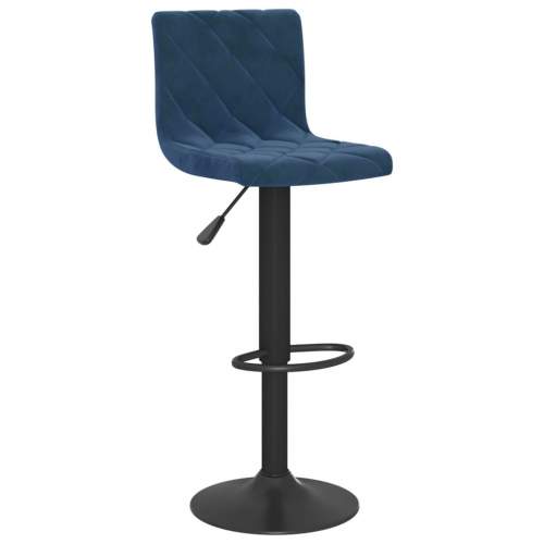 Dekorhome Barová židle samet / kov Modrá