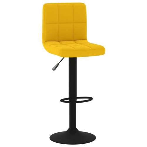 Dekorhome Barová židle samet / kov Žlutá