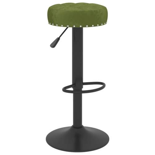 Dekorhome Barová židle samet / kov Světle zelená