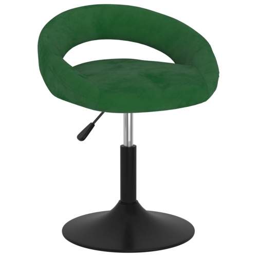 Dekorhome Barová židle samet / kov Tmavě zelená
