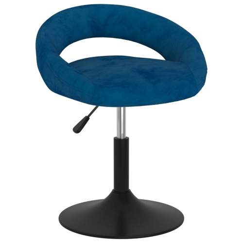 Dekorhome Barová židle samet / kov Modrá