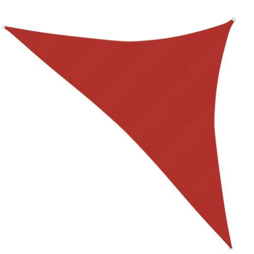 Dekorhome Stínící plachta trojúhelníková 2,5 x 2,5 x 3,5 m Červená