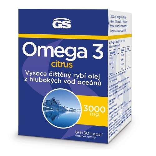 GS Omega 3 Citrus 60 + 30 kapslí