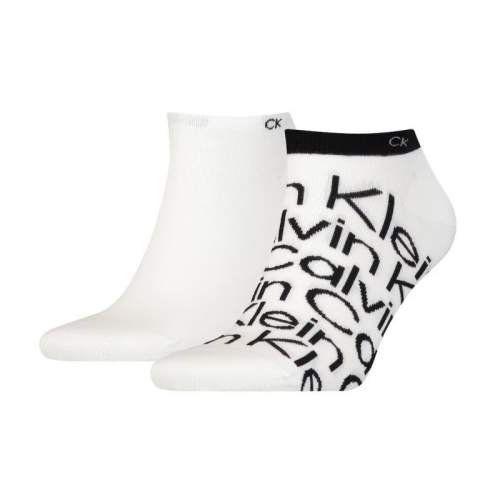 Calvin Klein pánské bílé ponožky 2 pack 39/42