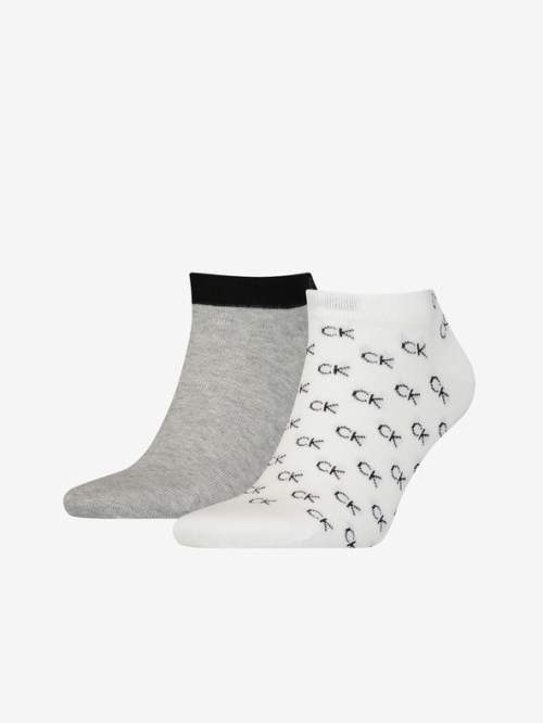 Calvin Klein SNEAKER 2P Pánské ponožky šedá 43-46